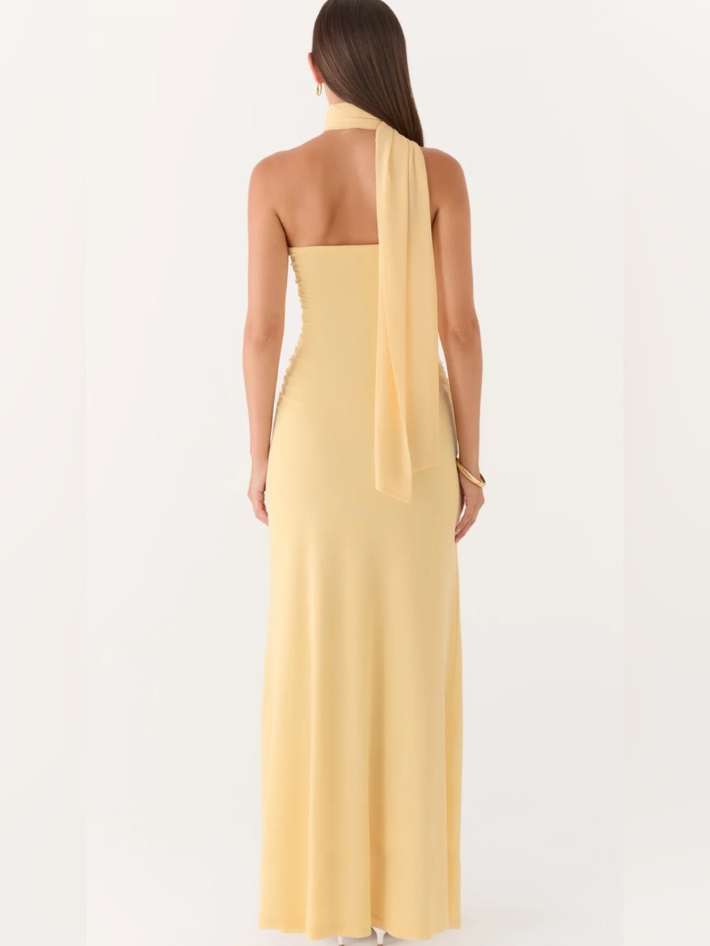Peppermayo Strapless Maxi Dress in Yellow